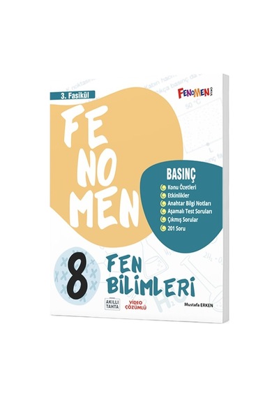 Fenomen Okul 8. Sınıf Fen Bilimleri 3. Fasikül Basınç 2023