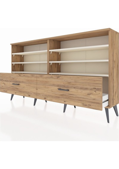 Arges Konsol 6 Raflı 2 Çekmeceli 176x30x99 Çam-aytaşı/çam Aytası/atlas Çam - Atlas Çam Arges Konsol 6 Raflı 2 Çekmeceli 176x30x99 Çam-aytaşı/çam Aytası/atlas Çam - Atlas Çam