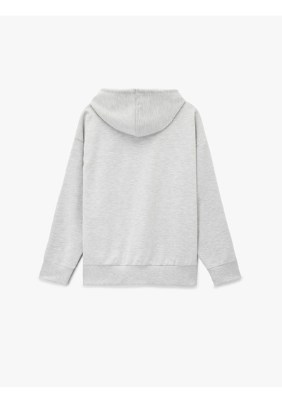 Koton Uzun Kollu Kapüşonlu Fermuarlı Kanguru Cepli Spor Sweatshirt Kar Melanj 6wak10276nk Gri Melanj Koton Uzun Kollu Kapüşonlu Fermuarlı Kanguru Cepli Spor Sweatshirt Kar Melanj 6wak10276nk Gri Melanj