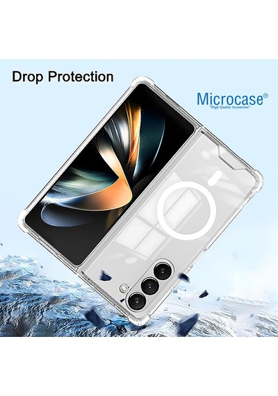 Samsung Galaxy Uyumlu Z Fold5 Magsafeyarı Esnek Plastik Tpu Kılıf-al8113