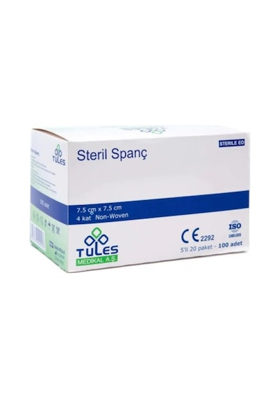 Tules Spanç Emici Kompres 7.5 x 7.5 CM 100 Adet
