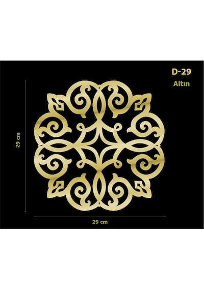 Dekoratif Aynalı Pleksi Mobilya Dolap Süsü 29 X 29 Cm D-29 (220074346)