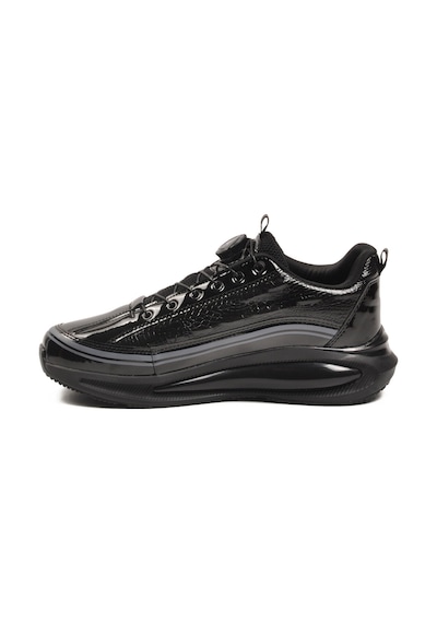 Siyah Rugan Memory Foam Misina Bağcıklı Erkek Sneaker 2250 M Siyah