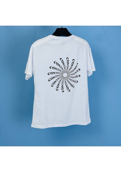 Countinuou Oversize Tişört Beyaz Beyaz