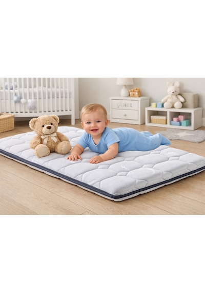 5cm Sade Süngerli Bebek Çocuk Beşik Yatağı 60x120 Park Yatak Oyun Parkı Yatağı 60 x 120 CM