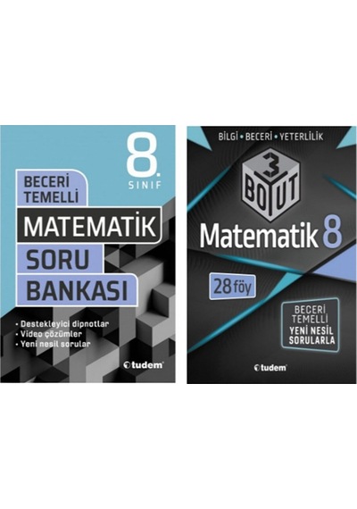 Tudem Yayınları 8.sınıf Matematik Soru Bankası&8.sınıf Matematik