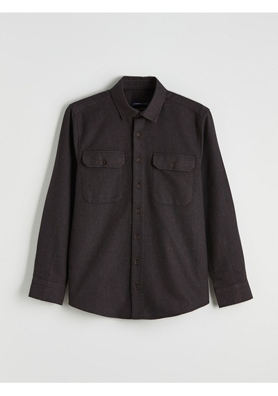 Lcwaıkıkı Classic Kahverengi Loose Fit Erkek Gömlek