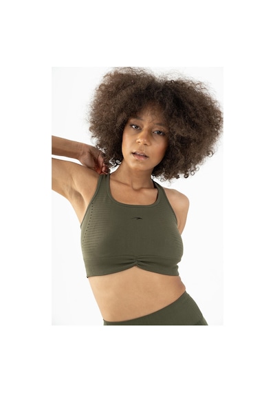 Maraton Active Slimfit Kadın Atlet Yaka Kolsuz Koşu Haki Bra 813090-haki Haki