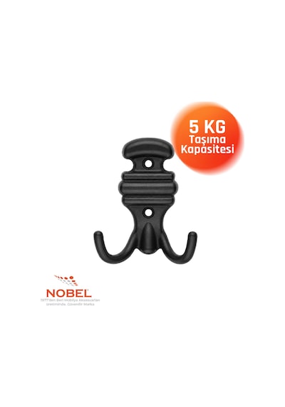 Kemerli Askı, Metal Vestiyer Askısı, Matsiyah, Duvar Ve Dolap Askılığı 5'li Set Vidalı Matsi Yah