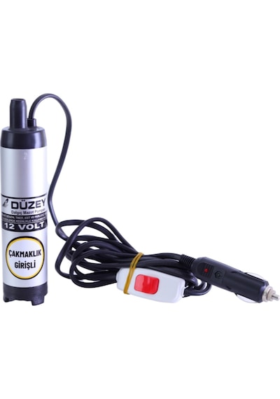 Düzey 12 Volt Çakmaklik Girişli Büyük Boy Mazot Aktarma(Sivi Tran