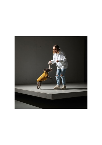 Kedi Ve Köpek İçin Hardal Rengi Smiley Kazak