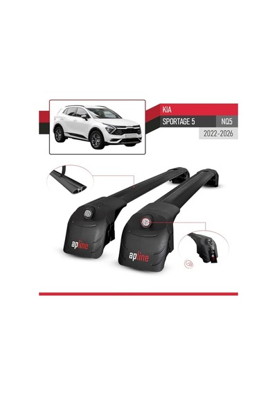 Kia Sportage Nq5 2022 Ve Sonrası Sunroofsuz İle Uyumlu Ace-2 Ara Atkı Tavan Barı Siyah 0.5 KG