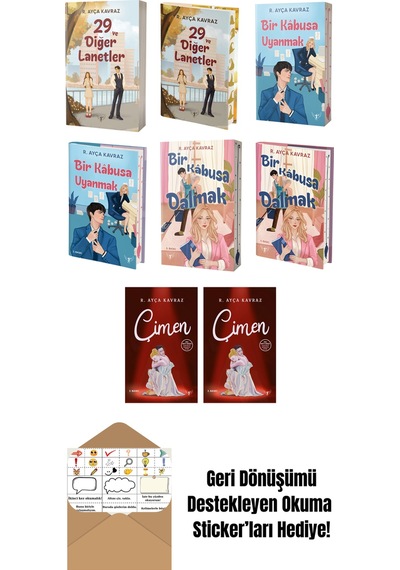 R. Ayça Kavraz 8 Kitap Set + Okuma Sticker'ları
