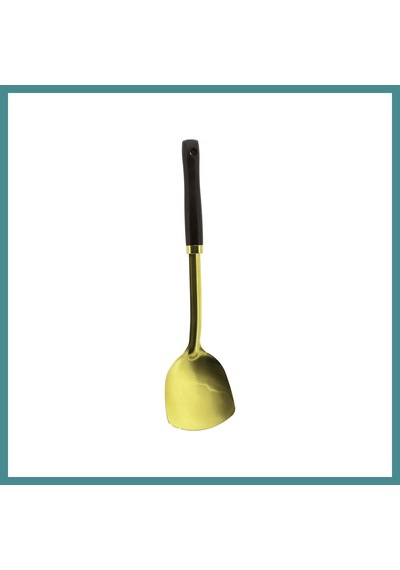 Trendexa Metal Servis Spatulası Ahşap Saplı Gold Mac Altın