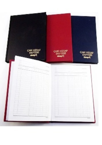 Özkan Cari Hesap Defteri 12x17 240 Yap Dik Cilt Bezli Koyu Lacive