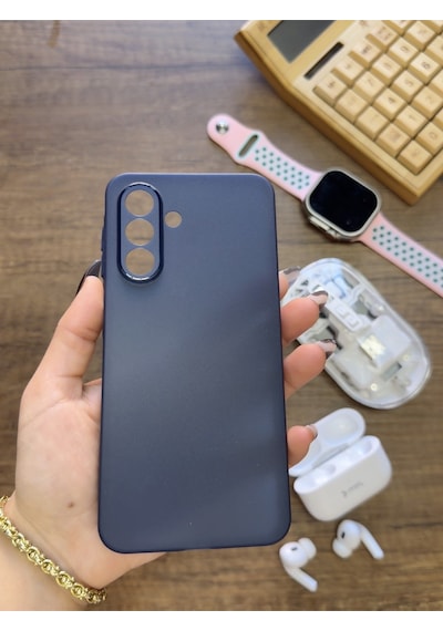 Samsung Galaxy A17 Uyumlu Süper İnce Mat Ultra Thin Silikon Kılıf Lacivert