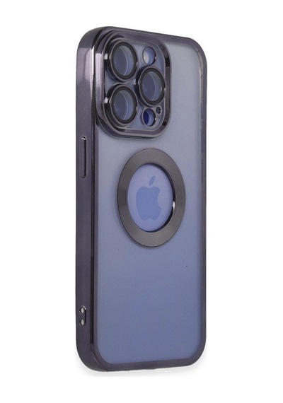 Apple İphone 15 Pro Max Kılıf Slot Silikon - Mor Çok Renkli