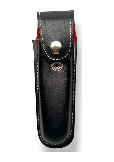 No:6 Siyah Deri Çakı Kılıfı Bıçak Kılıfı Kapalı Hali 12cm - 15.5cm Arası Çakılar İçindir Siyah