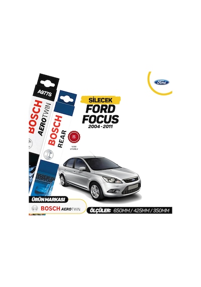 Ford Focus 2 Bosch Aerotwin Ön Arka Silecek Seti 2004-2011