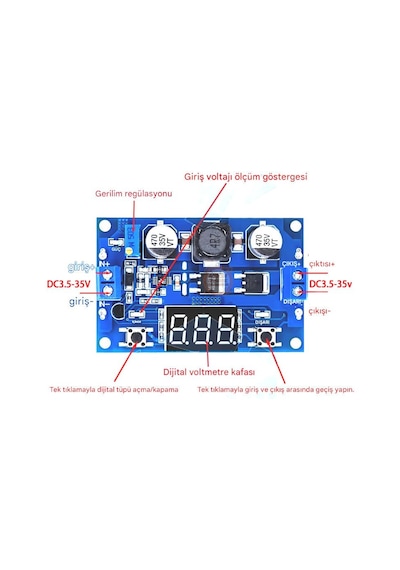 Ltc1871 Step Up Voltaj Regülatör Kartı 3.5-30v 10a Ayarlanabilir Dc-dc Yükseltici Modül