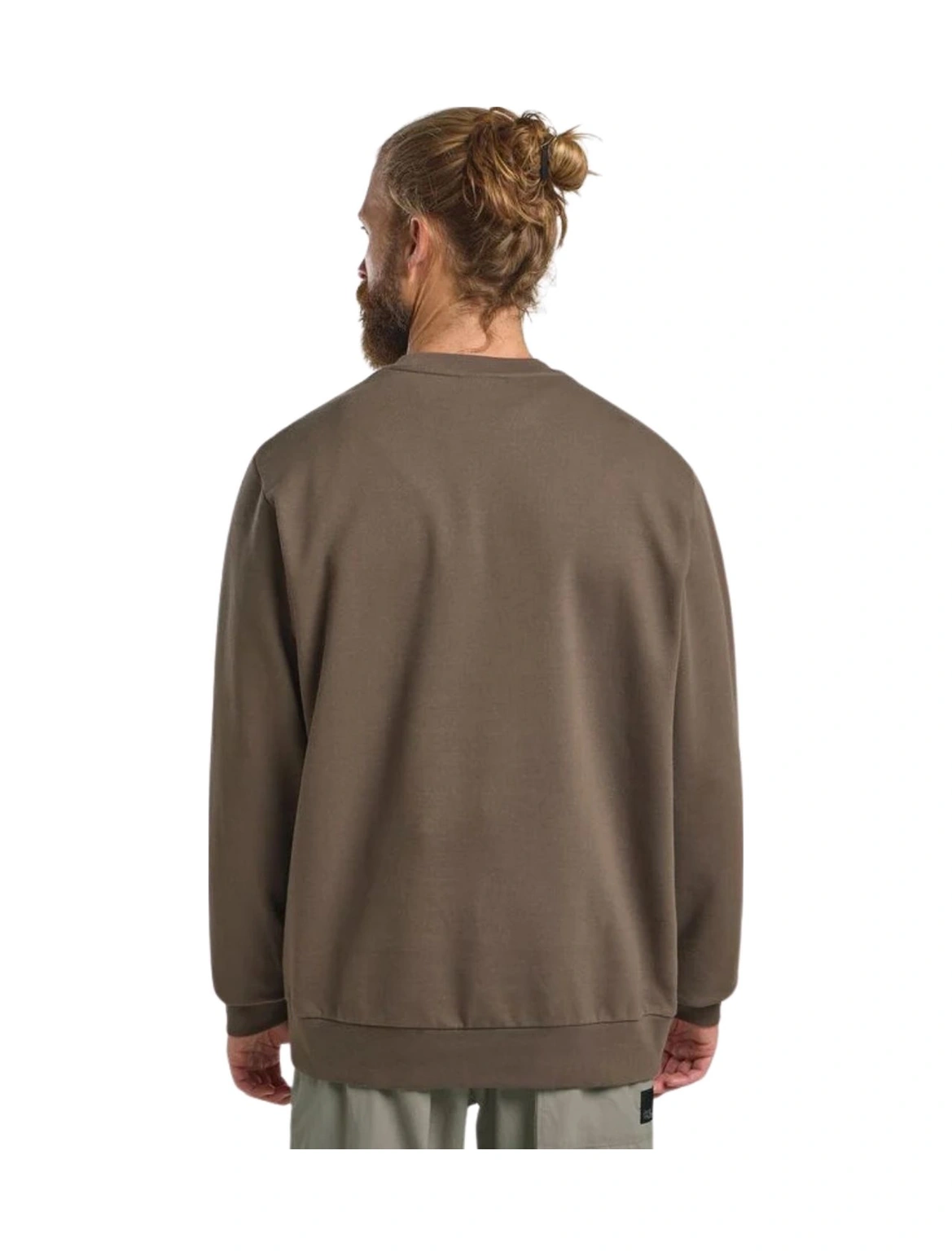 Jack Wolfskın Jack Wolfskin Essential Crewneck Erkek Sweatshirt 5719 Kahve