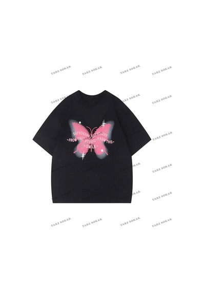 Adrift Y2k Unisex Harajuka Anime Retro Kawai Kuromi T-shirt Kod Rertr Startmore 6685 Siyah