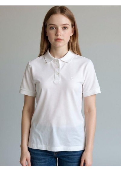 Zekids Çocuk Pamuklu Yakalı Kısa Kollu Beyaz T-shirt-16777 Beyaz