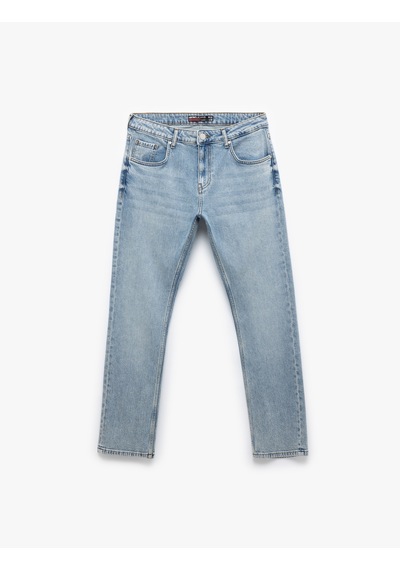 Koton Düğmeli Pamuklu Normal Bel Straight Fit Jean Pantolon - Mark Jean Açık İndigo 5sam40019nd Açık İndigo Koton Düğmeli Pamuklu Normal Bel Straight Fit Jean Pantolon - Mark Jean Açık İndigo 5sam40019nd Açık İndigo