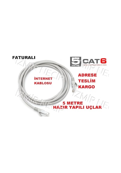 5 Metre Internet Kablosu Cat 6 Cat6 Modem Ag Kablosu Ethernet