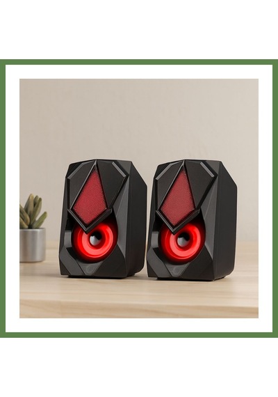 Bezos Usb Rgb 2.0 1+1 Multimedya Hoparlör Seti Siyah 5w Hb006