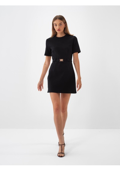 Xint Siyah Regular Fit Pamuklu Elbise 286226