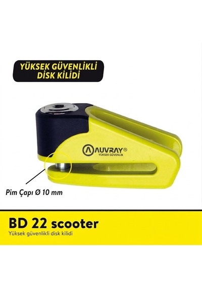Auvray Disk Kilidi 10 Mm Motosikletiniz İçin