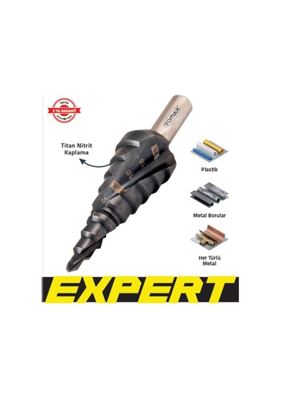 Tomax Expert 4-20 Mm Kademeli Matkap Ucu Altin Kaplamalı Hss Basamaklı Sac Delme Ucu