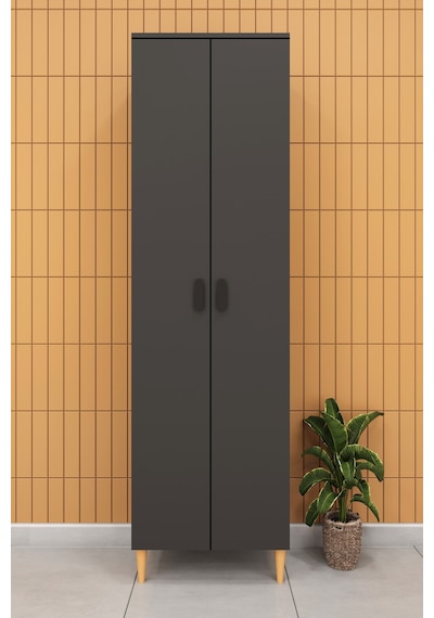 Modern 2 Kapaklı Çok Amaçlı Mutfak Banyo Dolabı %100 Mdf Erzak Kiler Dolabı Fd03 Antrasit Modern 2 Kapaklı Çok Amaçlı Mutfak Banyo Dolabı %100 Mdf Erzak Kiler Dolabı Fd03 Antrasit
