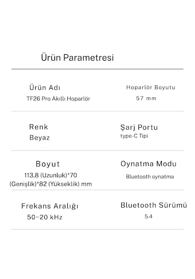 Monozone Çok Fonksiyonlu Akıllı Alarm Saati Bluetooth Hoparlör Hava Durumu Gece Lambası Müzik Çalar Beyaz