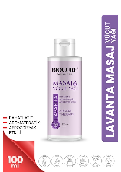 Biocure Elma + Lavanta + Vanilya + Yasmin Özlü Masaj ve Vücut Bakım Yağı 4 x 100 ML