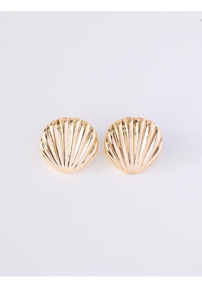 Jimmy Key Jimmy Key Altın Rengi Çift Yönlü İstiridye Küpe 6sw438822150