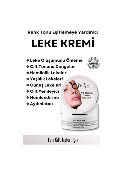 Cilt Tonu Dengeleme, Hamilelik, Yaşlılık Ve Güneş Lekelerini Gidermeye Yardımcı Leke Kremi 100 Ml