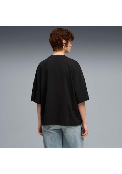 Puma Dare To Ruched Kadın Geniş Kesim Tişört 632144 01 Siyah