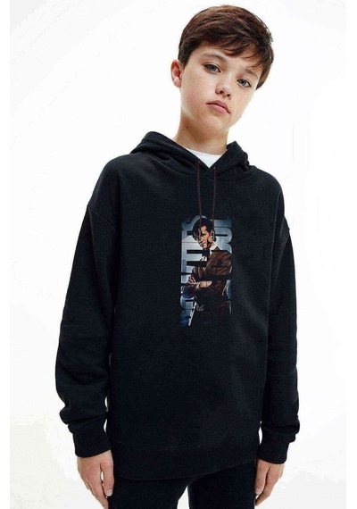 Tshirthane Doctor Who Bow Ties Bowties Baskılı Unisex Çocuk Kapüşonlu Sweat Siyah