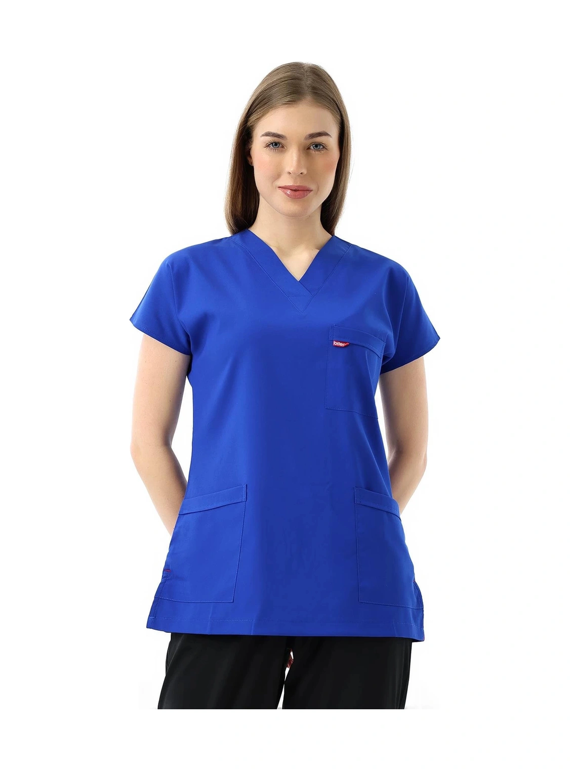 Bflex Unisex Likralı Yarasa Kol Tek Üst - 6411 Saks Mavi Soft 6411 Saks Mavi Soft