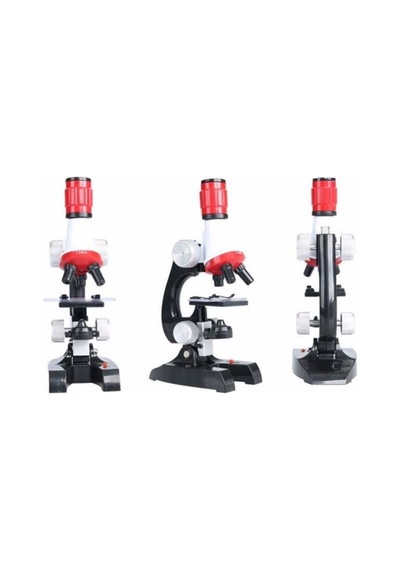 Çocuklar İçin Eğitici  Mikroskop Kiti Zoom Led Işıklı 100x 400x 12