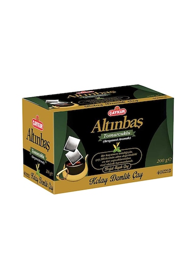 Çaykur Altınbaş Tomurcuklu Bergamot Aromalı Siyah Demlik Poşet Çay 40'lı 6 x 5 G