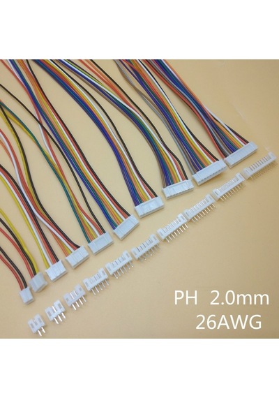 PH 2.0mm 8pin 30cm Kablolu Konnektör (Beyaz) Takım x 1 adet