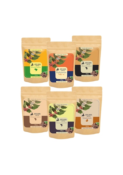 Addis Ababa Coffee Dünya Kahveleri Kavrulmuş Çekirdek 6 x 100 G