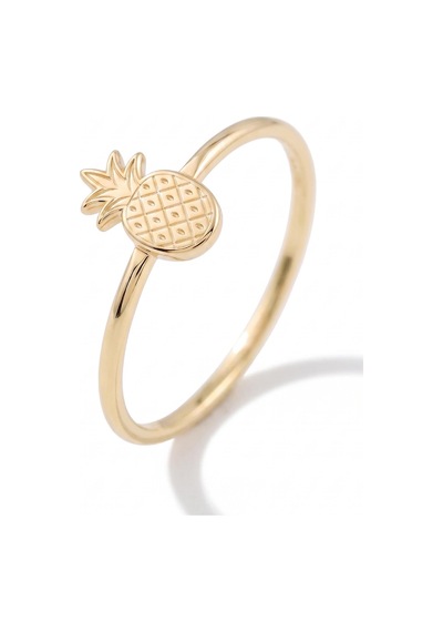 14 Ayar Altın Ananas Yüzük Sarı Altın