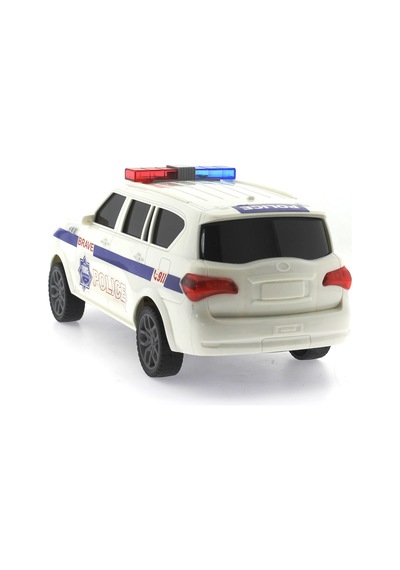 Sürtmeli Sesli Ve Işıklı Suv Polis Arabası Beyaz