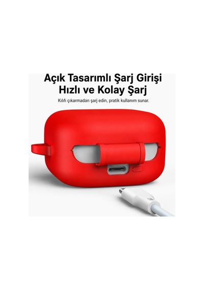 Samsung Galaxy Buds 4 İle Uyumlu/buds 4 Pro İçin True Wireless Earbuds Silkguard Soft Yumuşak Pürüzsüz Silikon Kılıf, Askı Aparatı Dahil Pembe