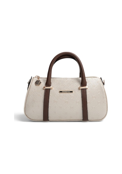 Silver & Polo Silver Polo Bej - Kahve Logolu Kadın El Çantası Sp1289 Bej - Kahverengi