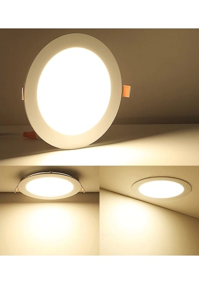 18 Watt Slim Yuvarlak Panel Led Spot Armatür Driverli - Gün Işığı